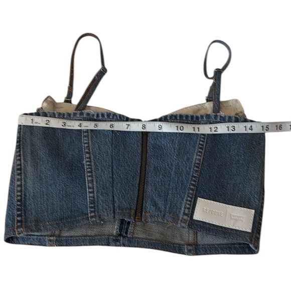 RE/DONE Revolve X Levi’s Vintage Reworked Denim Bustier Corset Top, M - Picture 5 of 9